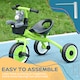 image 7 of AIYAPLAY Baby Trike, Toddler Tricycle with Adjustable Seat, Basket, Bell, Kids Tricycle for 2-5 Years Old, Green