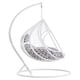 image 2 of Interiors by Premier Cut Out Sides White Hanging Chair with Round Base, Comfortable Seating Swing Chair, Easy to Clean Chair
