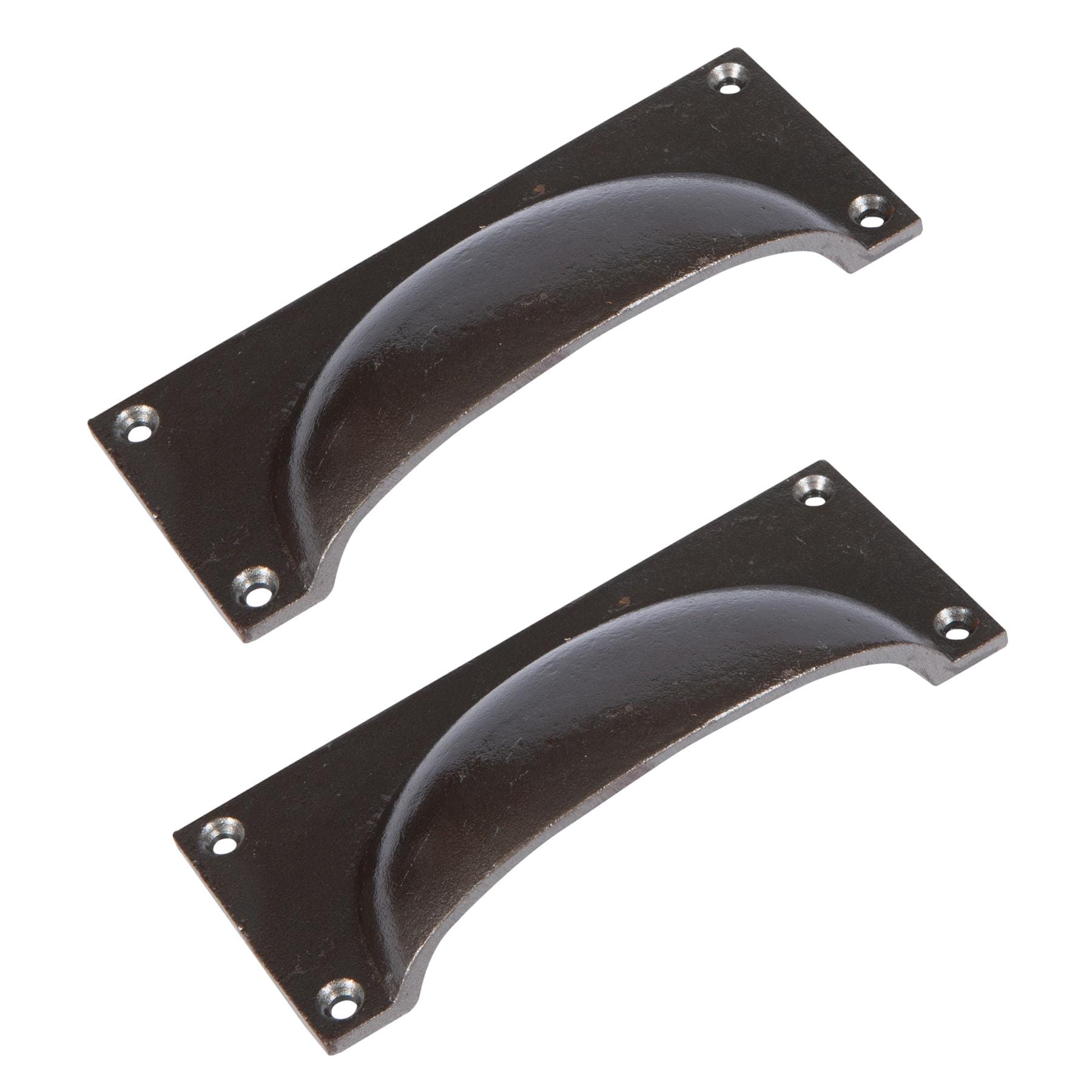 Hammer and Tongs Rectangular Cabinet Drawer Pull - W130mm x H50mm - Pack of 2 in Grey | Size: 1000mm x 500mm