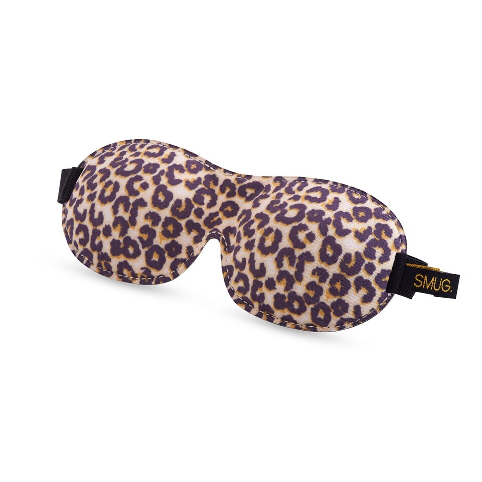 image 1 of SMUG Contoured 3D Blackout Sleep Mask - Leopard Print