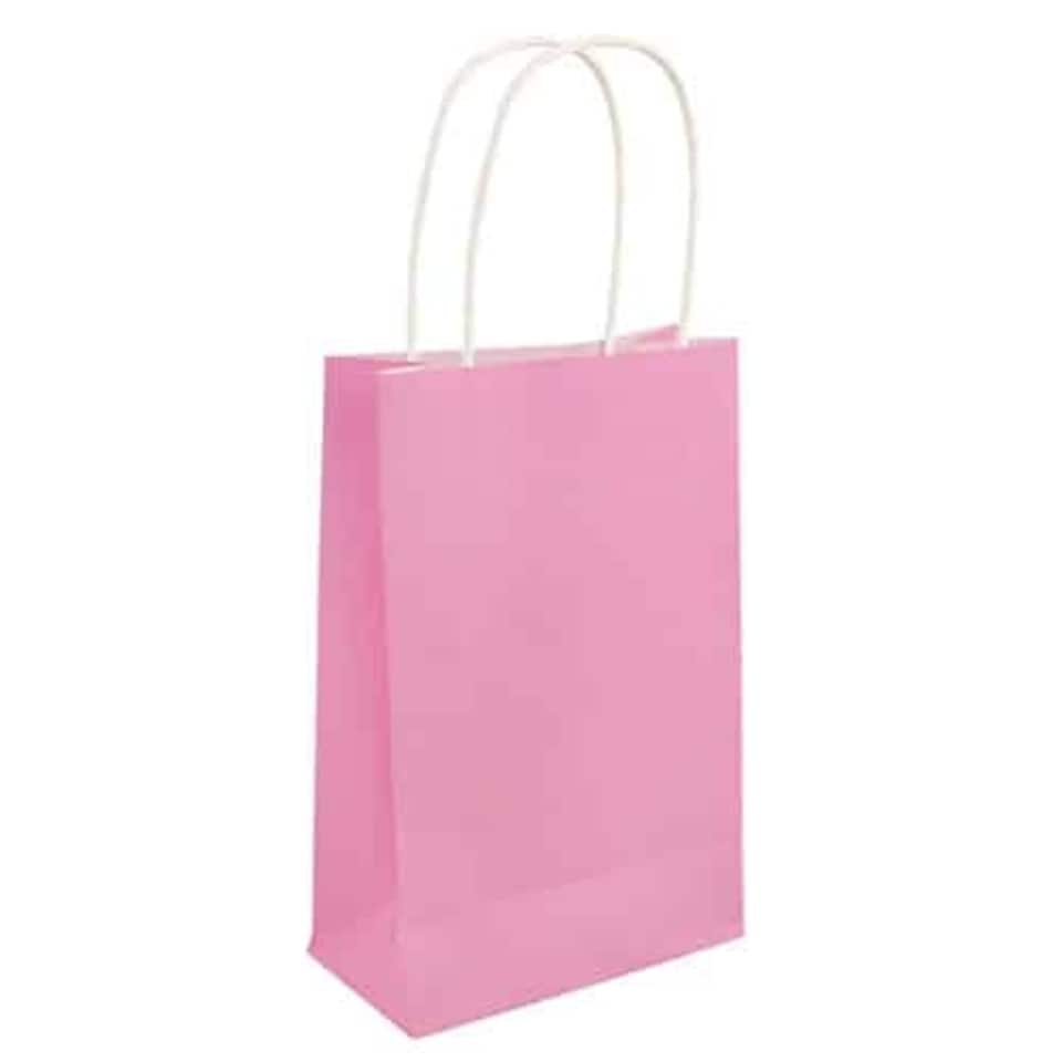 Baby Pink Paper Bag With Handles 21cm