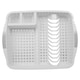 image 3 of Rattan Effect Dish Drainer with Tray | White | 1