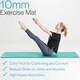 image 3 of Pilates Mat with Strap (10mm Thick) - Green