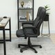 image 8 of HOMCOM High Back Executive Office Chair with Arms Adjustable Height Black 