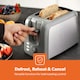 image 7 of GEEPAS 2 Slice Bread Toaster with 7 Level Browning Control, Grey