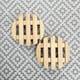 image 6 of Round Wooden Plant Pot Trolley Caddy Movers (30cm) - Pack of 2
