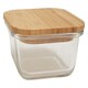 image 3 of Interiors by Premier 320ml Square Glass Container with Bamboo Lid, Glass Container with Airtight Lid, Airtight Glass Container