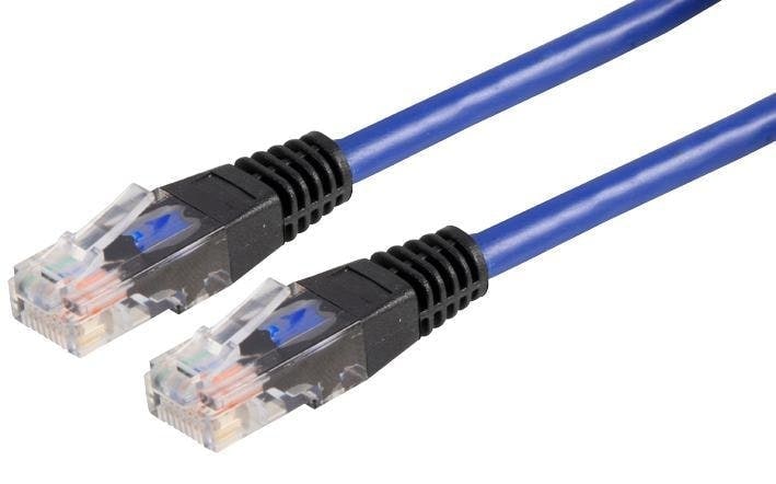 PRO SIGNAL - 3m Blue Cat5e Crossover Lead
