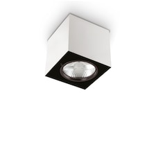 Mood 1 Light Large Square Surface Mounted Downlight White, GU10