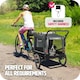 image 4 of Dog Bike Trailer - multifunctional, foldable, including reflectors, leash and flag - Grey