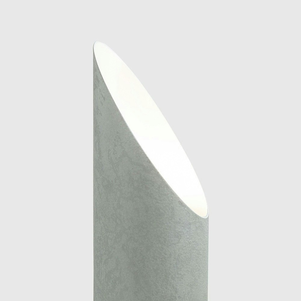 image 1 of ValueLights Cement Stone Effect Metal Table Floor Standing Uplighter Wall Wash Lamp Grey