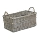 image 7 of Medium Shallow Antique Wash Storage Basket | Brown | Brown