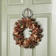 image 6 of 36cm Winter Spice Hanging Christmas Wreath with Pine Cones Red Berries & Dried Fruit