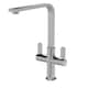image 1 of Balterley Chara Kitchen Mono Mixer Tap with Dual Lever Handles, Curved Swivel Spout | Silver | Chrome | 1