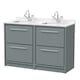 image 1 of Balterley Framed Design Floor Standing 4 Drawer Vanity with Marble Worktop Basin | Grey | Monument Grey | 878 x 1220 x 470mm