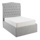 image 7 of 4ft6 Double Ottoman gas liftup storage bed frame,fabric upholstered, light grey,buttoned back,curved bed frame,bedstead