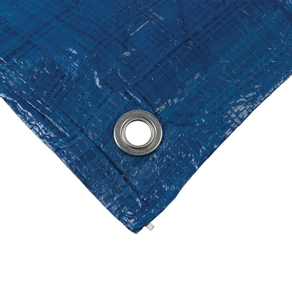 image 1 of Silverline - Tarpaulin - Cut 6.1 x 9m / Actual 5.85 x 8.9m Blue