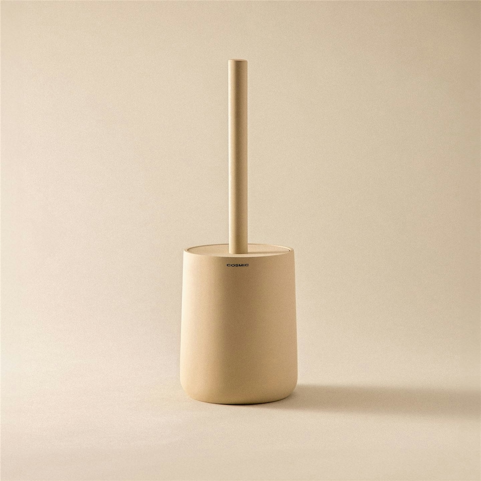 image 1 of Cosmic Free Standing Toilet Brush Holder Sand with Durable Resin for Bathroom