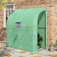 image 2 of Outsunny Walk-In Lean to Wall Greenhouse w/Window&Door 200Lx 100W x 215Hcm Green