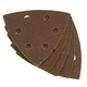 image 1 of Hook Loop Delta Sanding Abrasive Discs Pads 93mm Triangle 80 Grit Medium 5pc