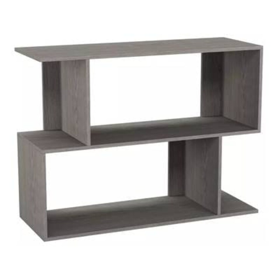 image 1 of 2-Tier Wooden Irregular Storage Unit - 80 cm Grey | Cedar Grey