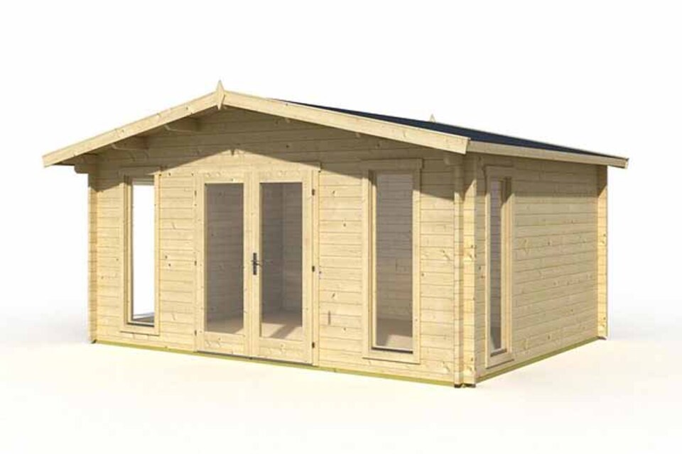 image 1 of Elgin 44 w - o doors & Elgin 44 SGC-Log Cabin, Wooden Garden Room, Timber Summerhouse, Home Office - L527.9 x W430 x H267.9 cm | Brown