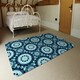 image 3 of boho, magic symbol (Rug) Blue | Small: 60x110cm