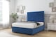 image 2 of Sloomy Kansas Navy Plush Divan Bed With Mattress 4 Drawers With 26" Strutted Headboard 4' Small Double | Blue | Navy | Small Double | 1