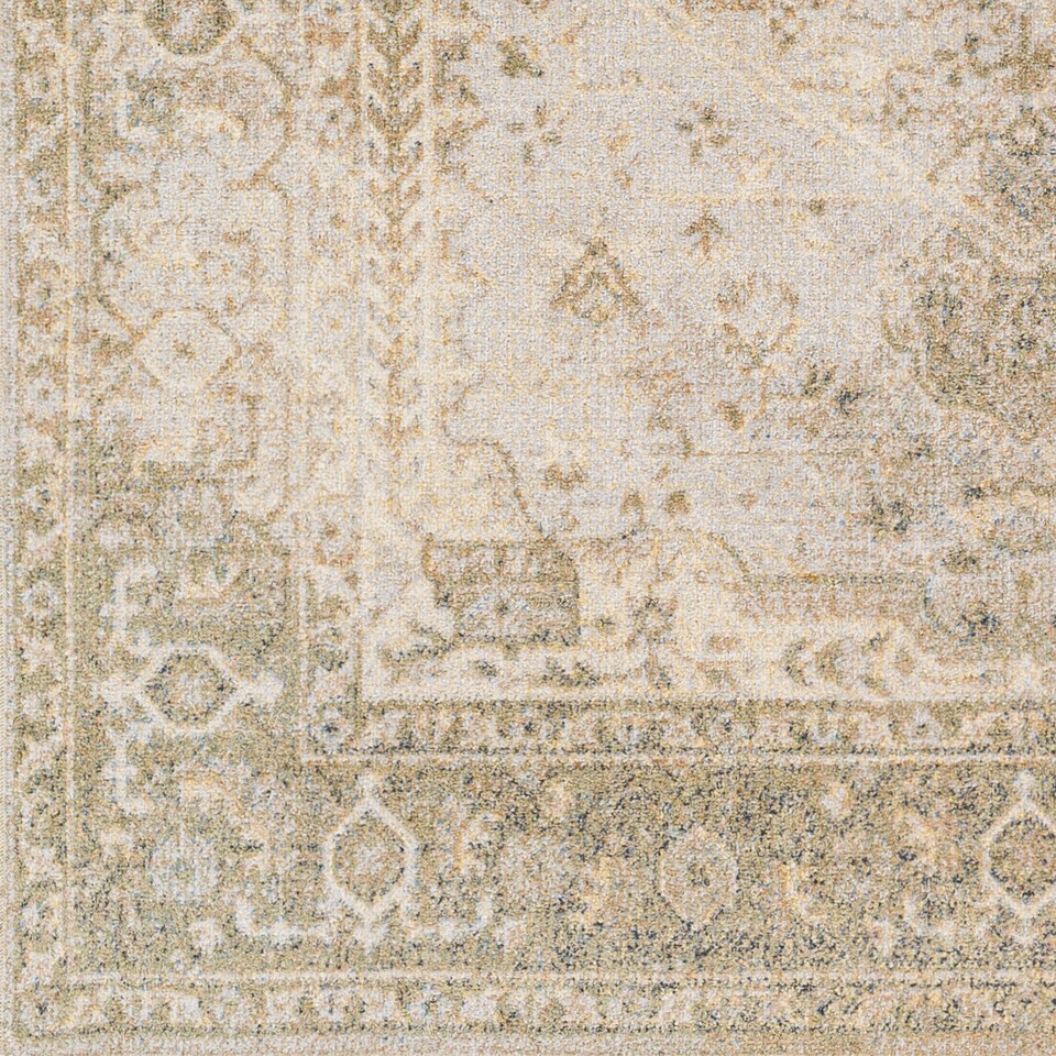 image 1 of LIVABLISS Lillian-Washable Traditional Vintage Boho Round Rug Ø200 cm | Orange Brown