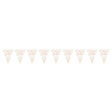 Happy Birthday Rose Gold Holographic Foil Flag Bunting 390cm