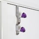 image 4 of Interiors by Premier Over Door Double Hook With Purple Diamante, Metal Hook With Sparkling Detail, For Hanging Coats