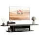 image 1 of HOMCOM Wall Mounted TV  Stand Entertainment Unit with Storage Shelf, Black