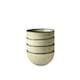 image 1 of Scandi Home Set of 4 Fika Ceramic Oatmeal Artisan Glaze Cereal Bowls | Cream | Cream