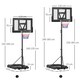 image 5 of SPORTNOW 2.3-3.05m Basketball Hoop and Stand with Weighted Base and Wheels