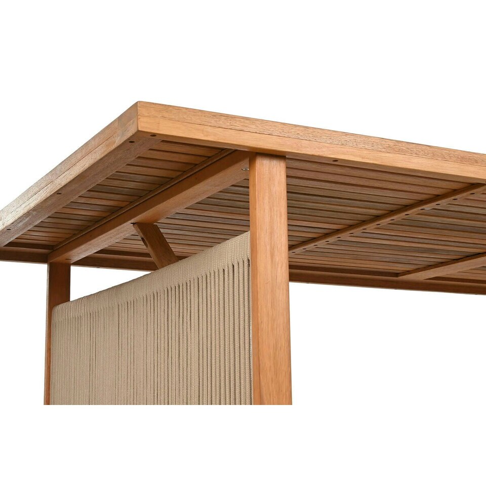 image 1 of Table set with chairs Home ESPRIT Brown Rope Eucalyptus wood 230 x 100 x 75 cm N/A