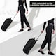 image 2 of 5 Cities 56x45x25 Trolley Bag EasyJet/British Airways/Jet2 Maximum Cabin Approved Carry On Suitcase 60L Capacity with 2 Wheels Lightweight Travel 2 YearWarranty Black | Black | Cabin Bag