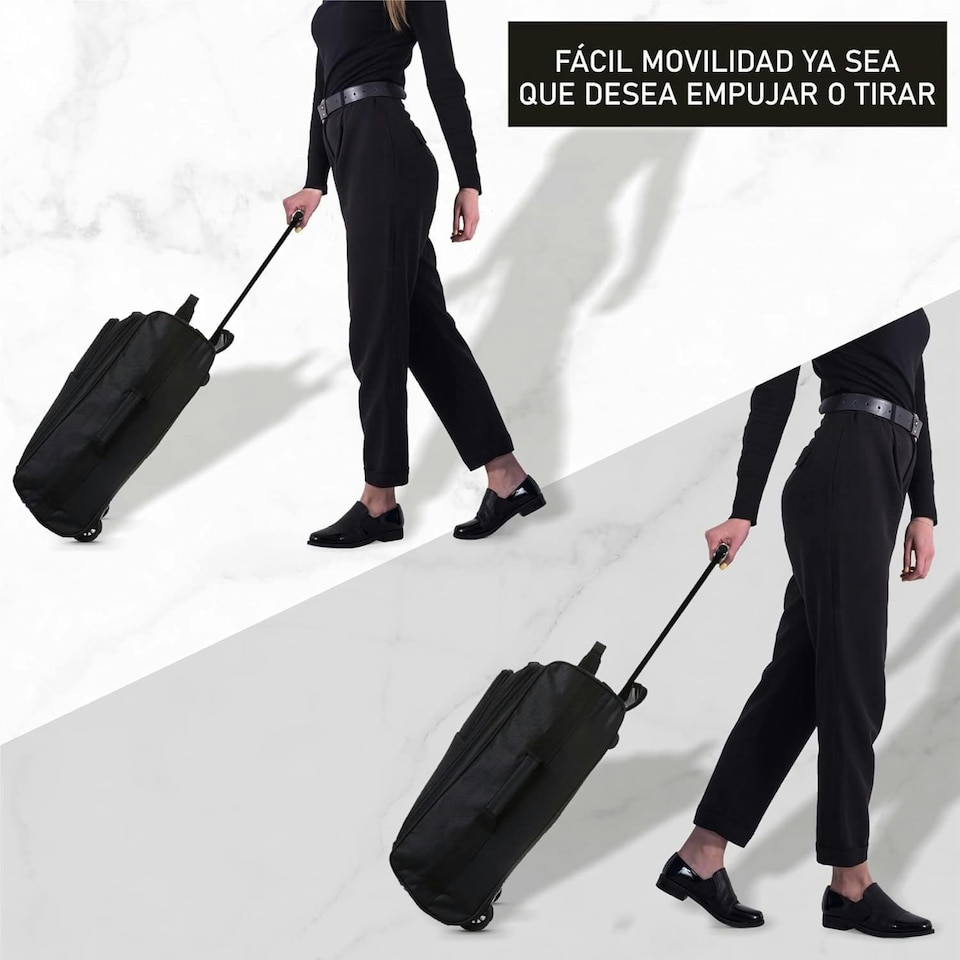 image 1 of 5 Cities 56x45x25 Trolley Bag EasyJet/British Airways/Jet2 Maximum Cabin Approved Carry On Suitcase 60L Capacity with 2 Wheels Lightweight Travel 2 YearWarranty Black | Black | Cabin Bag