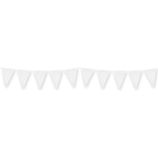 White Plastic Pennant Bunting 10m
