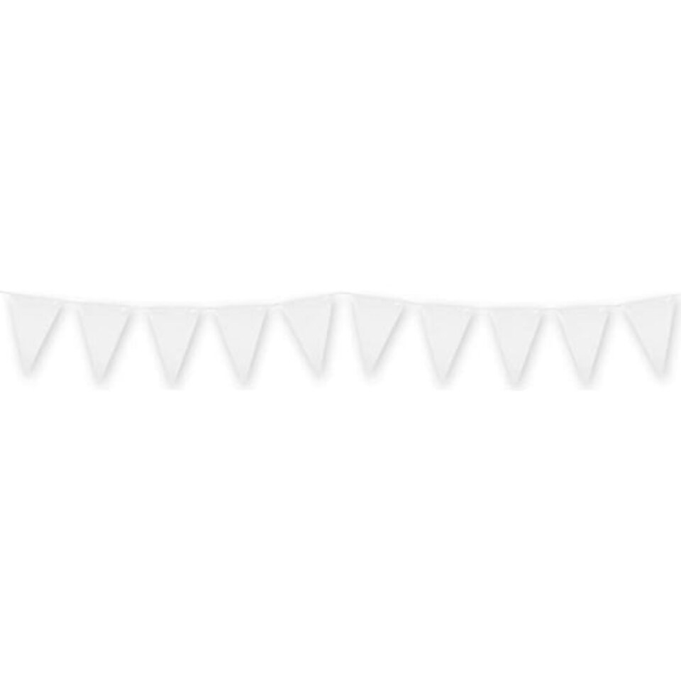 White Plastic Pennant Bunting 10m