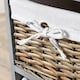 image 4 of Chest Of Drawers Hallway Storage Organiser Wooden Wicker Baskets Fully Assembled | Grey