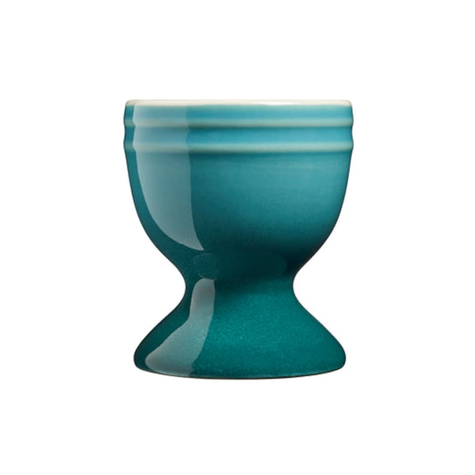 image 1 of Cooks Professional 4 Piece Egg Cup Set - Dishwasher Safe Stoneware | Blue | Teal | 4
