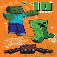 Minecraft Age 10 Birthday Card
