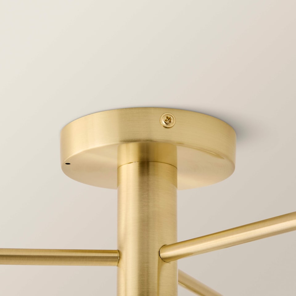 image 1 of ValueLights Amaia Gold IP44 3 Way Clear Ribbed Glass Ceiling Light & Bulbs | Gold