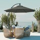 image 6 of Outsunny 3(m) Garden Cantilever Parasol with Crank Aluminium Frame Grey | Grey | 366L x 294W x 280H cm