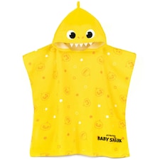 Baby Shark Childrens/Kids Repeat Print Hooded Towel - Yellow/White - One Size