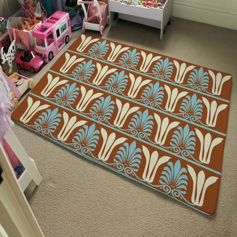 image 1 of Egyptian Flower Ornament Pattern (Rug) Multi | Medium: 80x150cm