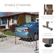 image 5 of Outsunny Aluminium Alloy Fence Foldable Garden Screen Panel, Dark Brown