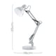 image 7 of ValueLights Retro Adjustable Grey Metal Bedside Desk Table Lamp | Grey