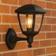 image 3 of CGC NOVA Large Black Outdoor Wall Lantern Light, IP44 Polycarbonate, Clear Diffuser, E27 Socket