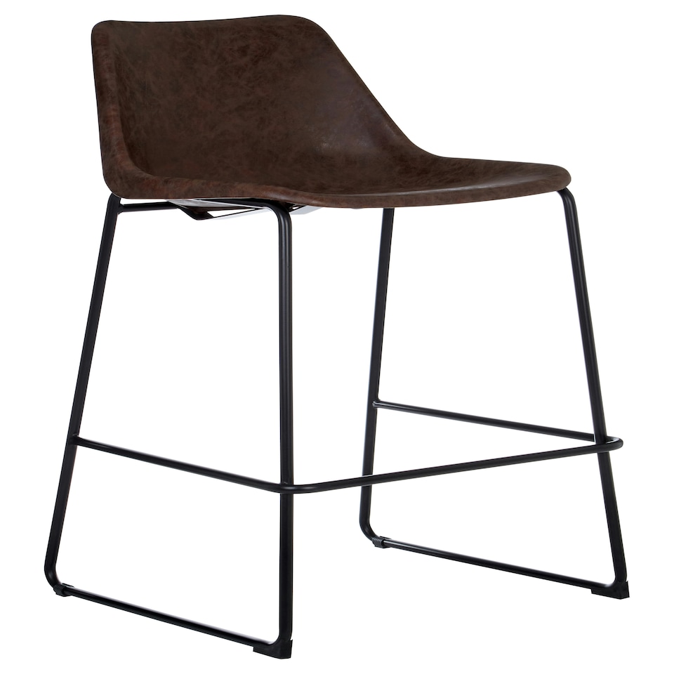 image 1 of Interiors by Premier Elevated And Comfortable Mocha Bar Stool With Black Legs, Sleek Design Kitchen Stool, Contemporary Bar Stool